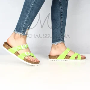 BOSTON – Sandales plates en Vert