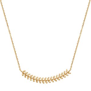 Collier Laurier – Plaqué or look