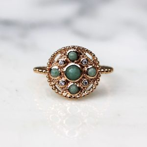 Bague Isalys – Plaqué or et Aventurine