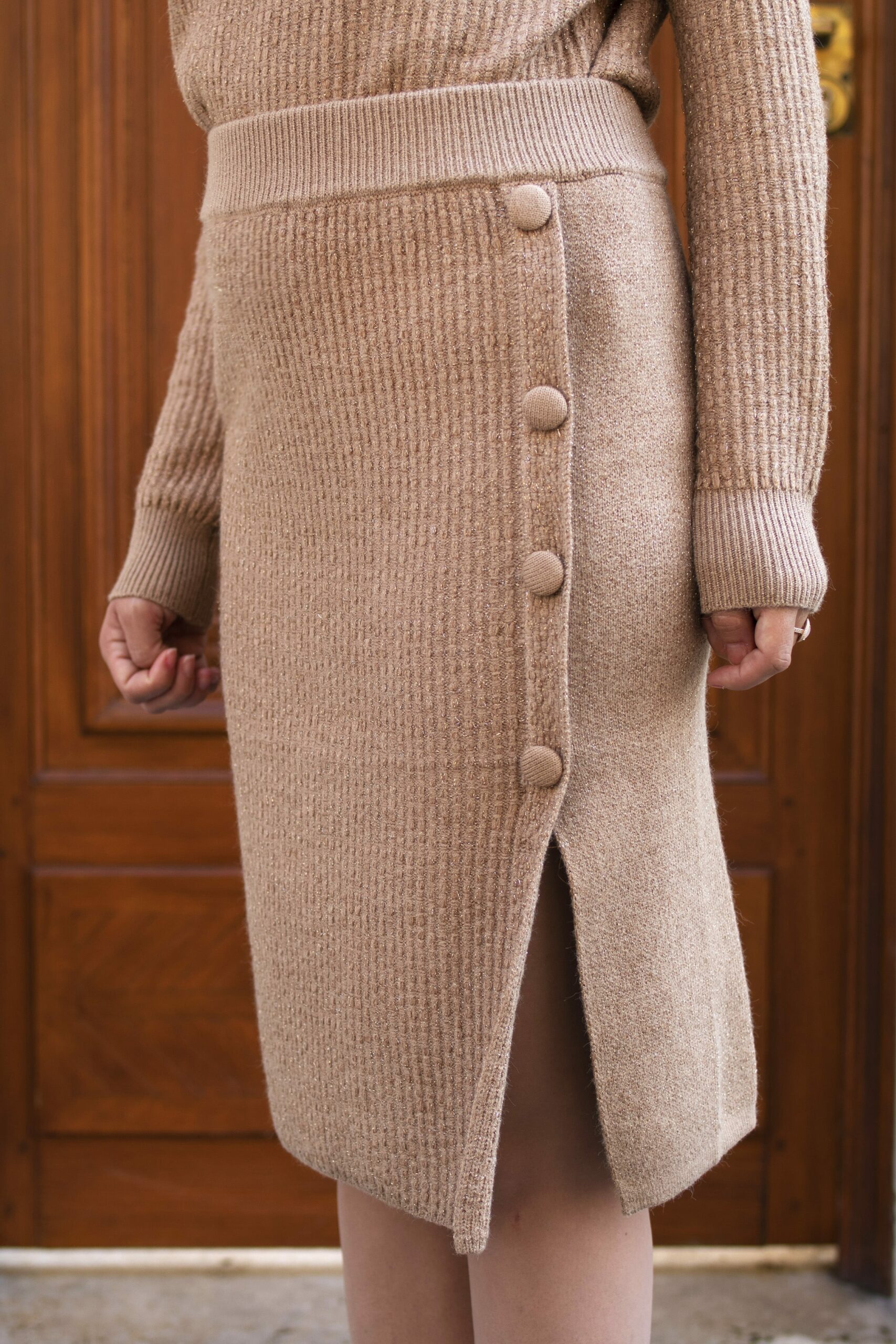 Ensemble coordonné en maille camel Albane – Image 4