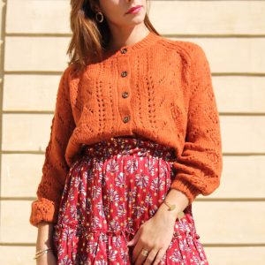 Gilet Jeanne en Laine Camel