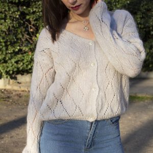Gilet Yasmine en maille ajourée