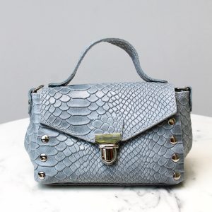 Micro-sac à main Porto Allegre en cuir gris clair
