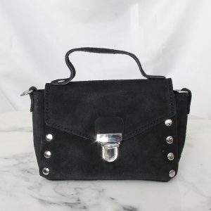 Micro-sac à main Porto Allegre en suédine noire