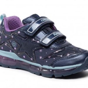 GEOX Androïd baskets fille à velcros Coloris bleu / violet ou gris / rose