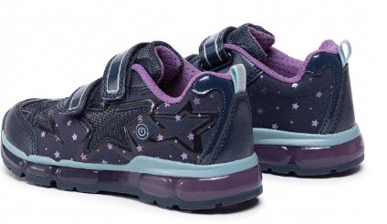 GEOX Androïd baskets fille à velcros Coloris bleu / violet ou gris / rose – Image 3