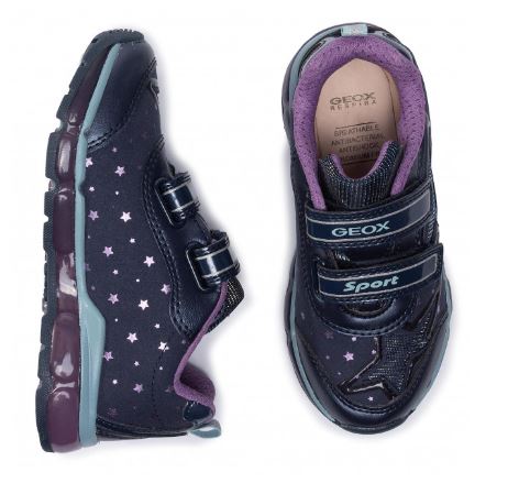 GEOX Androïd baskets fille à velcros Coloris bleu / violet ou gris / rose – Image 5