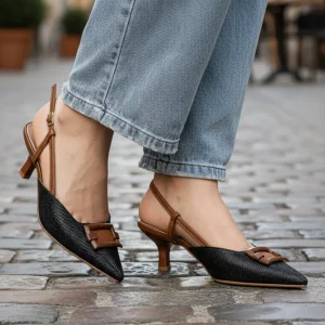 Caprisa – Escarpins demi talon en Noir