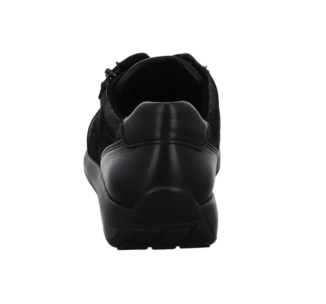 Tennis femme Grande largeur Fermeture éclair + lacet Semelle compensée ARA 12-44587 coloris noir – Image 6