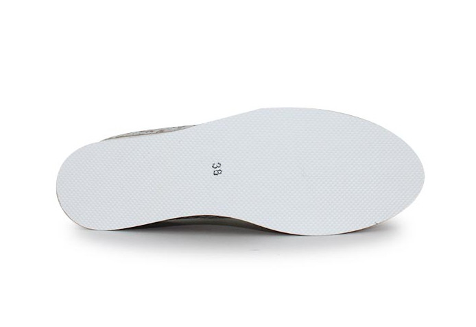 Derbies cuir tressé femme Semelle épaisse talon plat DORKING ROMY coloris blanc / beige – Image 6