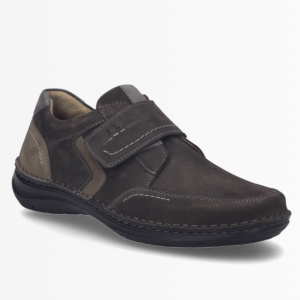 Chaussure homme Velcro élastique Cuir Doublure cuir Extra large Semelle intérieure amovible JOSEF SEIBEL new anvers 15 Coloris marron