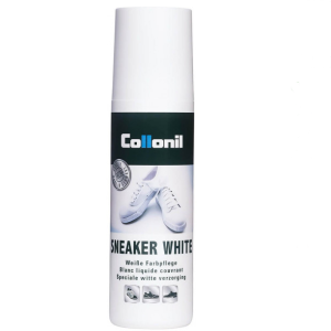 Produit d’entretien pour chaussures blanches en cuir lisse Cirage liquide Applicateur éponge COLLONIL COMBI WHITE blanc