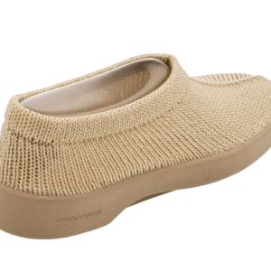 Chaussure femme maille tricotées extensible Talon compensé Chaussant large Confortable ARCOPEDICO Coloris beige