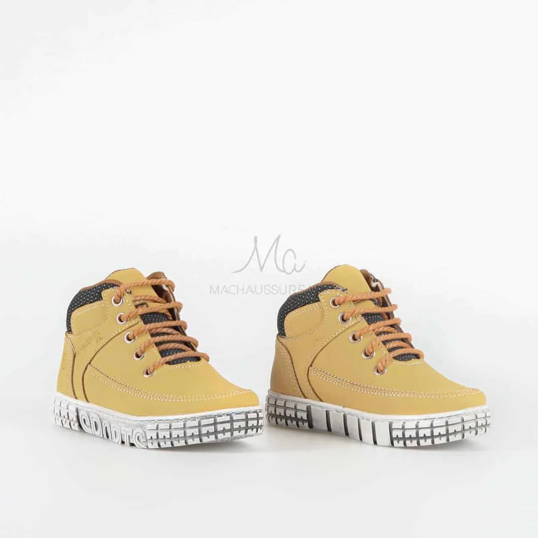 OKLAHOMA – Baskets Enfant en Moutarde