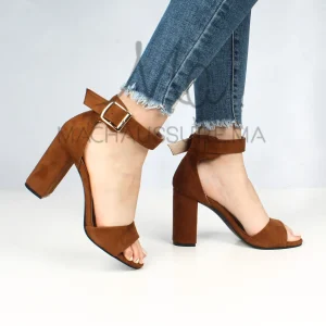 Calyssa – Sandales à talon – Tabac