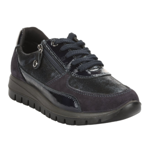 Tennis Mode femme Semelle tendance lacet + zip IMAC Coloris bleu multi