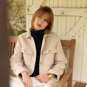 Veste Andréa flanelle beige