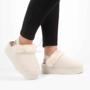 Pantoufles femmes en Beige