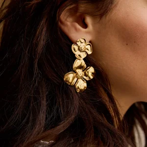 Boucles d'oreilles Camélia double