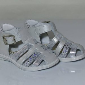 BELLAMY Diddle Sandale bébé fille coloris blanc / argent