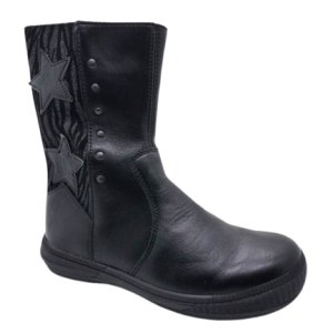 Bottine fillette Fermeture éclair Cuir doublure chaude BOPY stola coloris noir