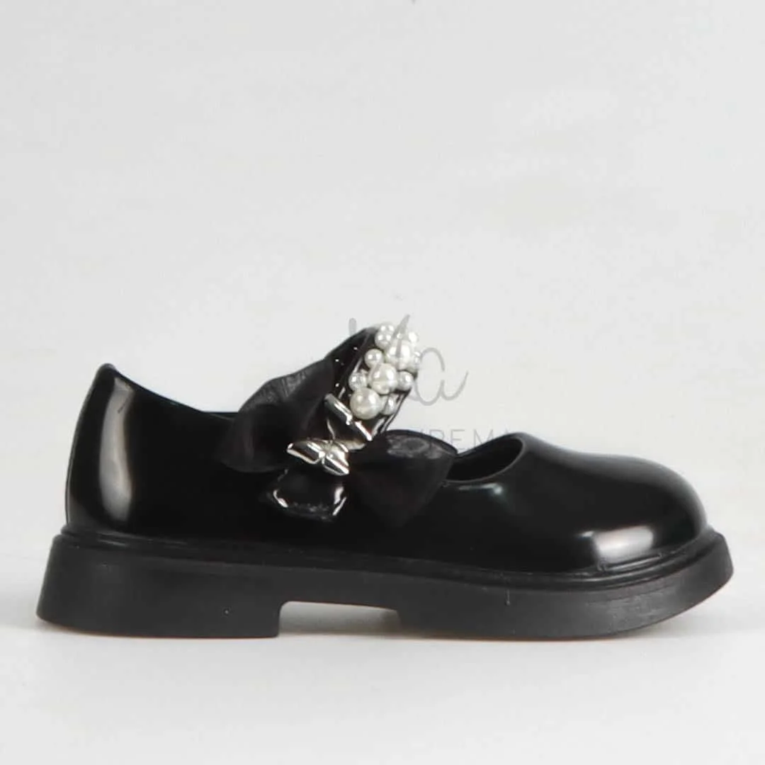 Ivar – Ballerines pour fille en Noir