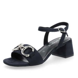 Sandale mode femme talon carré fermeture boucle chaussant confort REMONTE coloris bleu marine ou vert