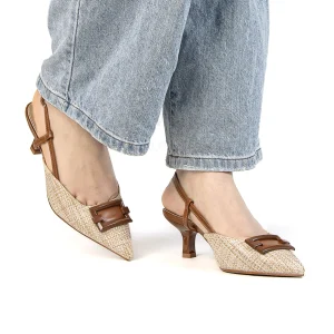 Caprisa – Escarpins demi talon en Beige