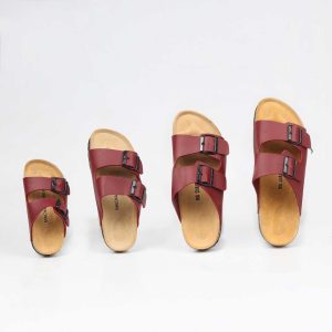 WAINSCOTT – Sandales et tongs en Grenat