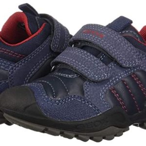 GEOX Savage baskets garçon bout et talon protégés Coloris bleu / rouge