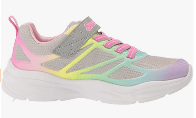 Tennis fillette toile ultra-légère multicolore lacets élastiqués + velcro SKECHERS – Image 2