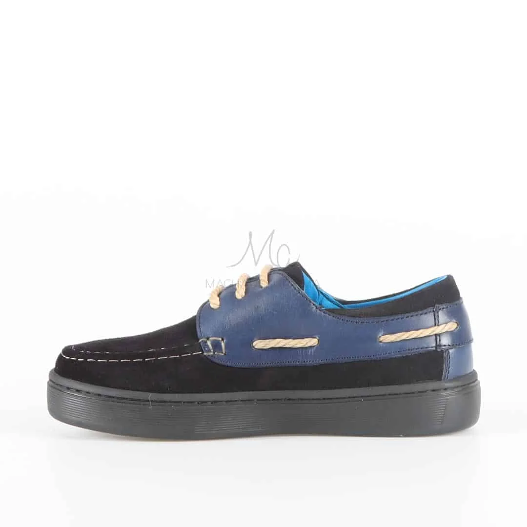 JERSEY – Mocassins en Daim Enfant en Bleu – Image 3