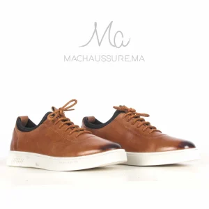 Baskets Basses en cuir – Tabac