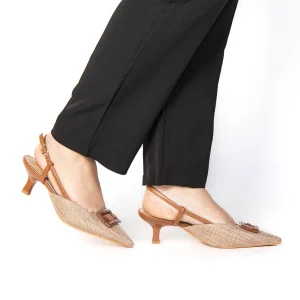 Caprisa – Escarpins demi talon en Kaki