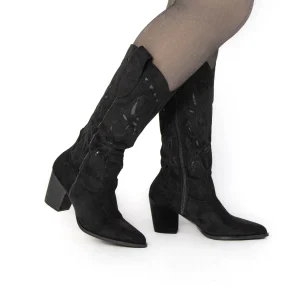 Cowboy – Bottes cowboy à talon en Noir