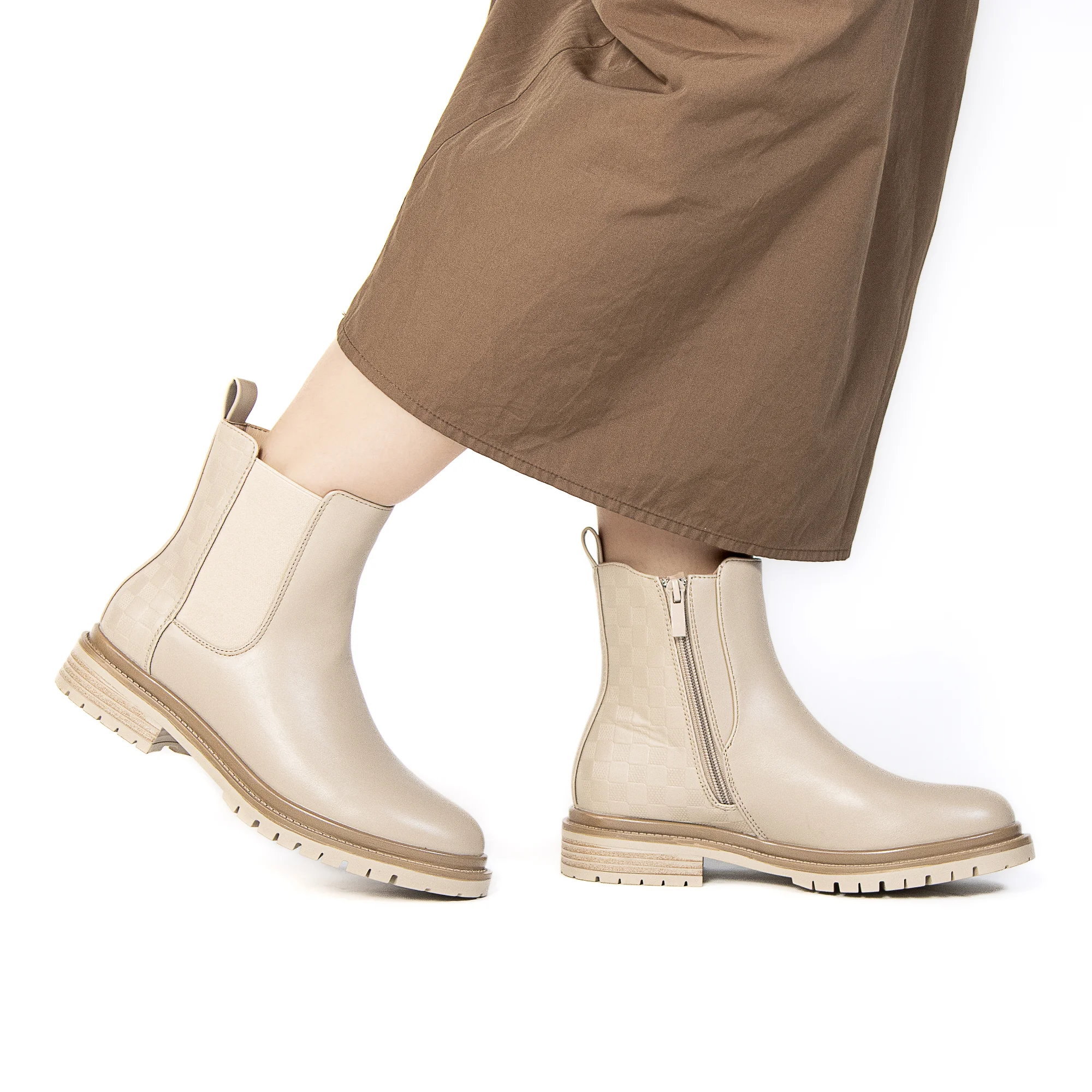 YANTI – Bottines femmes en Kaki – Image 2