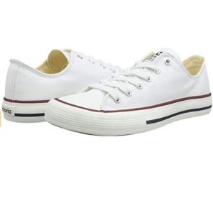 Tennis toile femme ou homme Lacet Semelle plate VICTORIA 06550 bleu marine ou blanc