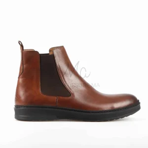 Boots Hommes 100% Cuir en Tabac