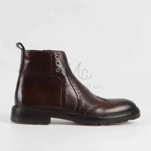 Boots Hommes 100% Cuir en Marron