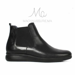 BRIGHTON – BOOTS Cuir Hommes -Noir