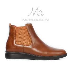 BRIGHTON – BOOTS Cuir Hommes -Tabac