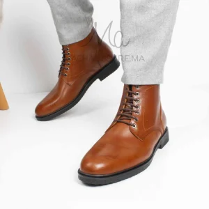 HIKER – Bottines à lacets – Tabac