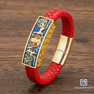 Bracelet Bouddha Thaïlandais en Cuir | Protection, Spiritualité et Élégance