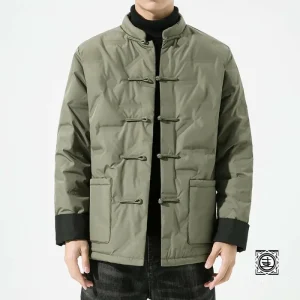 "Douceur de l'Hiver" Doudoune d'Inspiration Chinoise en duvet d'Oie