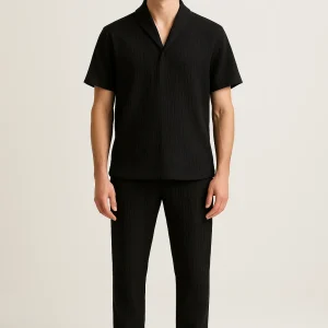 "Élégance Nocturne" Ensemble Chemise et Pantalon pour Homme - Classique et Contemporain