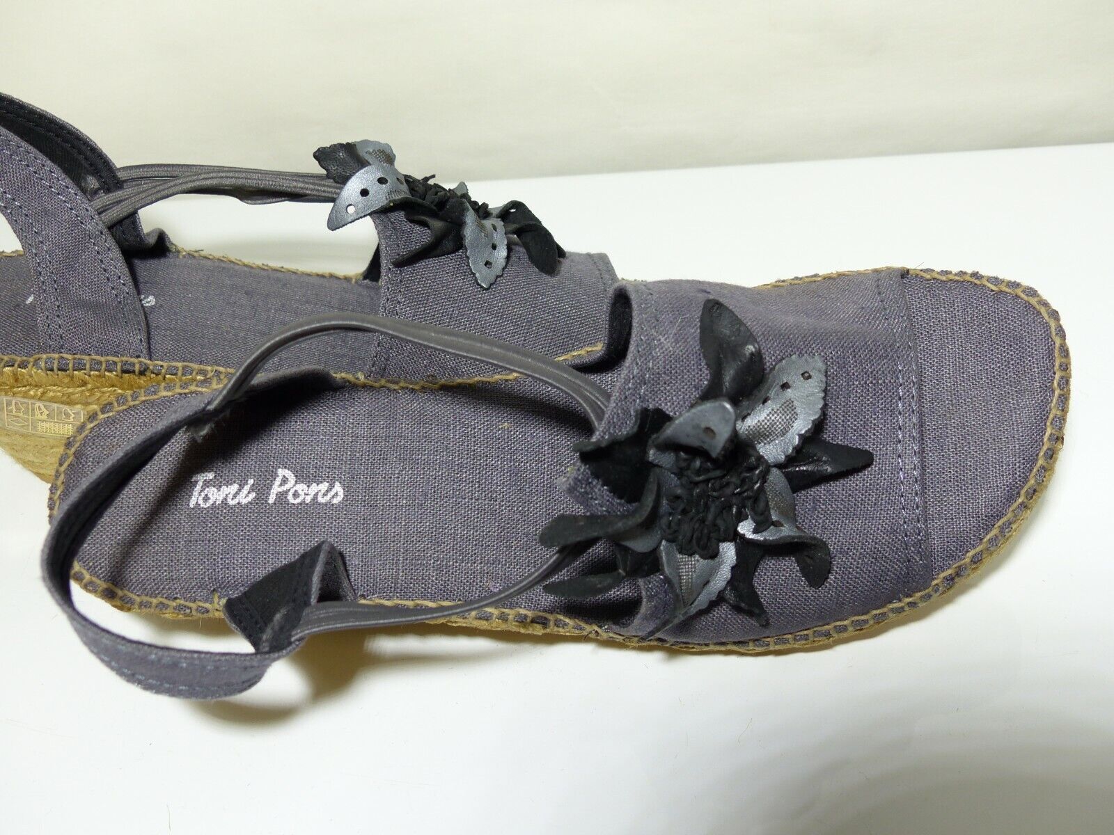 sandales femme Façon espadrilles Talon compensé TONI PONS coloris gris – Image 3