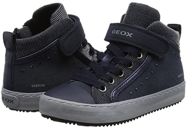GEOX Kalispera Bottines fillette bleu élastique + velcro (existe en gris)