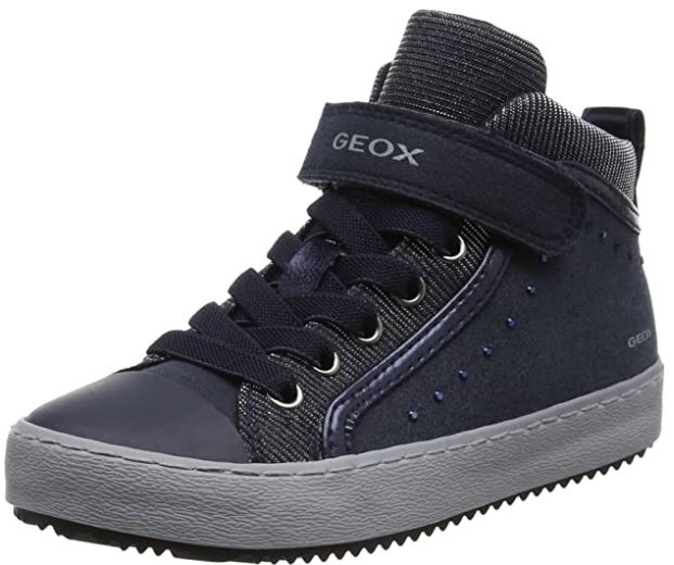 GEOX Kalispera Bottines fillette bleu élastique + velcro (existe en gris) – Image 2