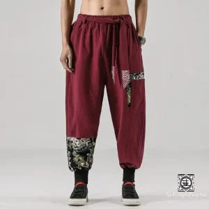 "Hojo" Pantalon Kimono Japonais en Coton et Lin