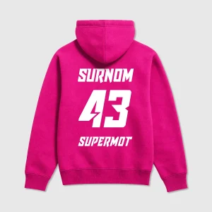 Hoodie Sweat à Capuche PERSONNALISÉ Rose
